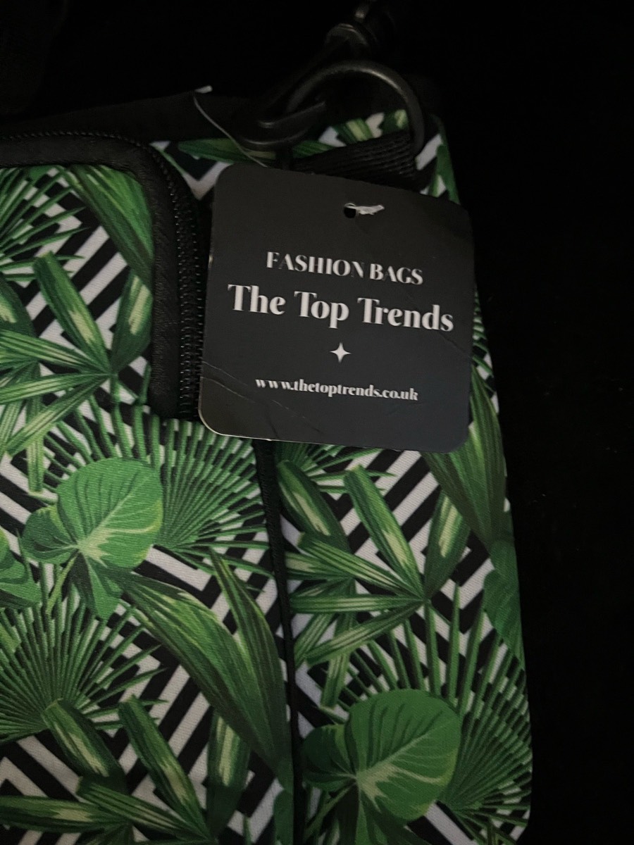 The fashion bags top trends Unisex Trends Neoprene Tropical Leaf Crossbody Bag for drink and phone