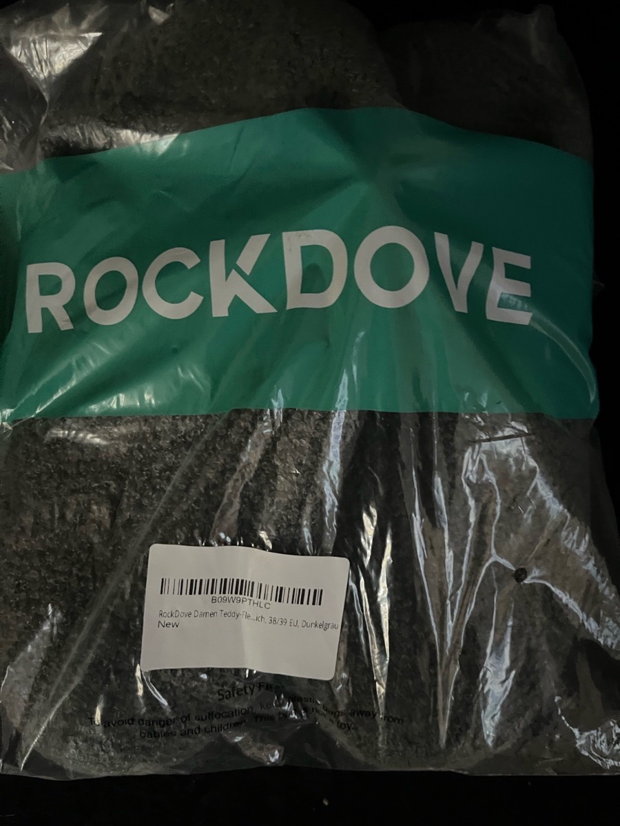 Rock dove grey slippers still in sealed bag
