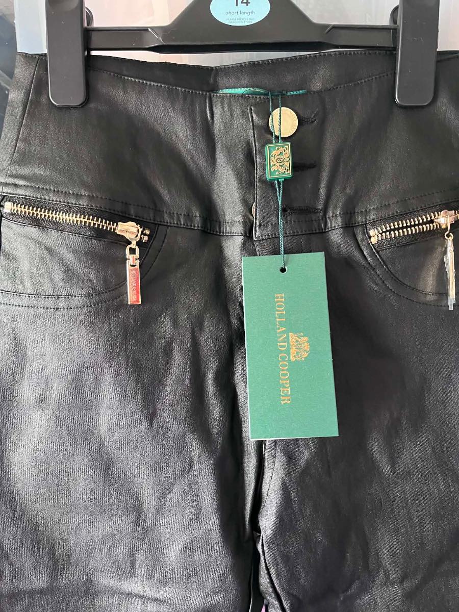 Holland cooper leather look trousers