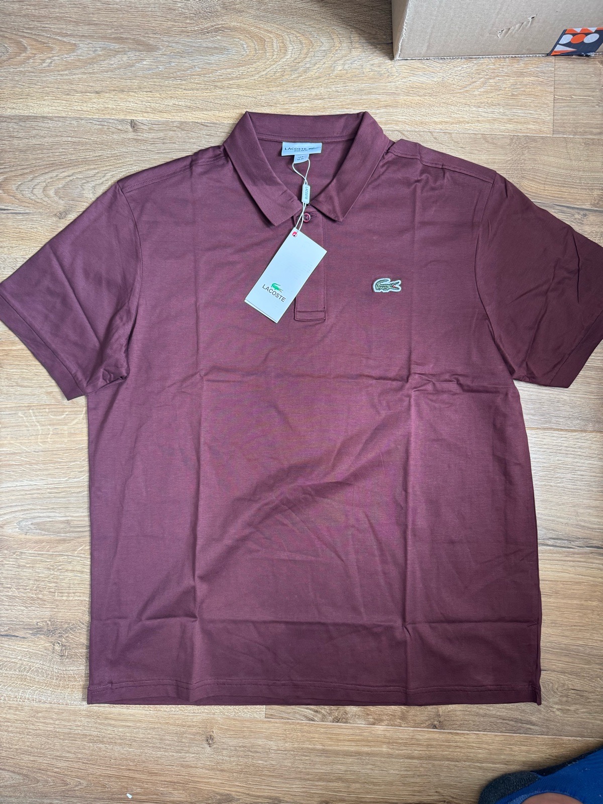 Large Burgundy Lacoste polo shirt