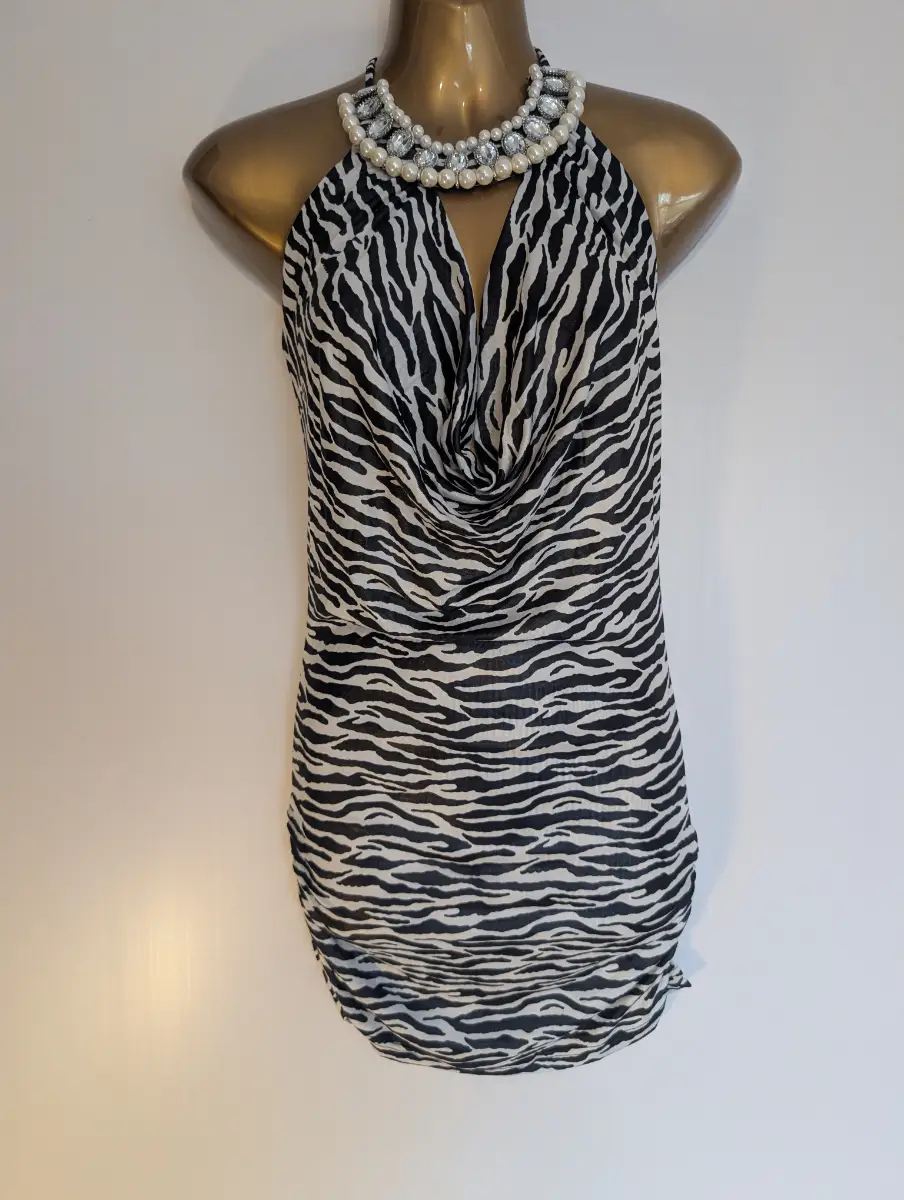 Zebra print mini dress
