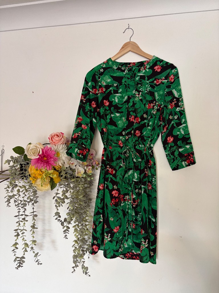 Green Floral Dress Size M