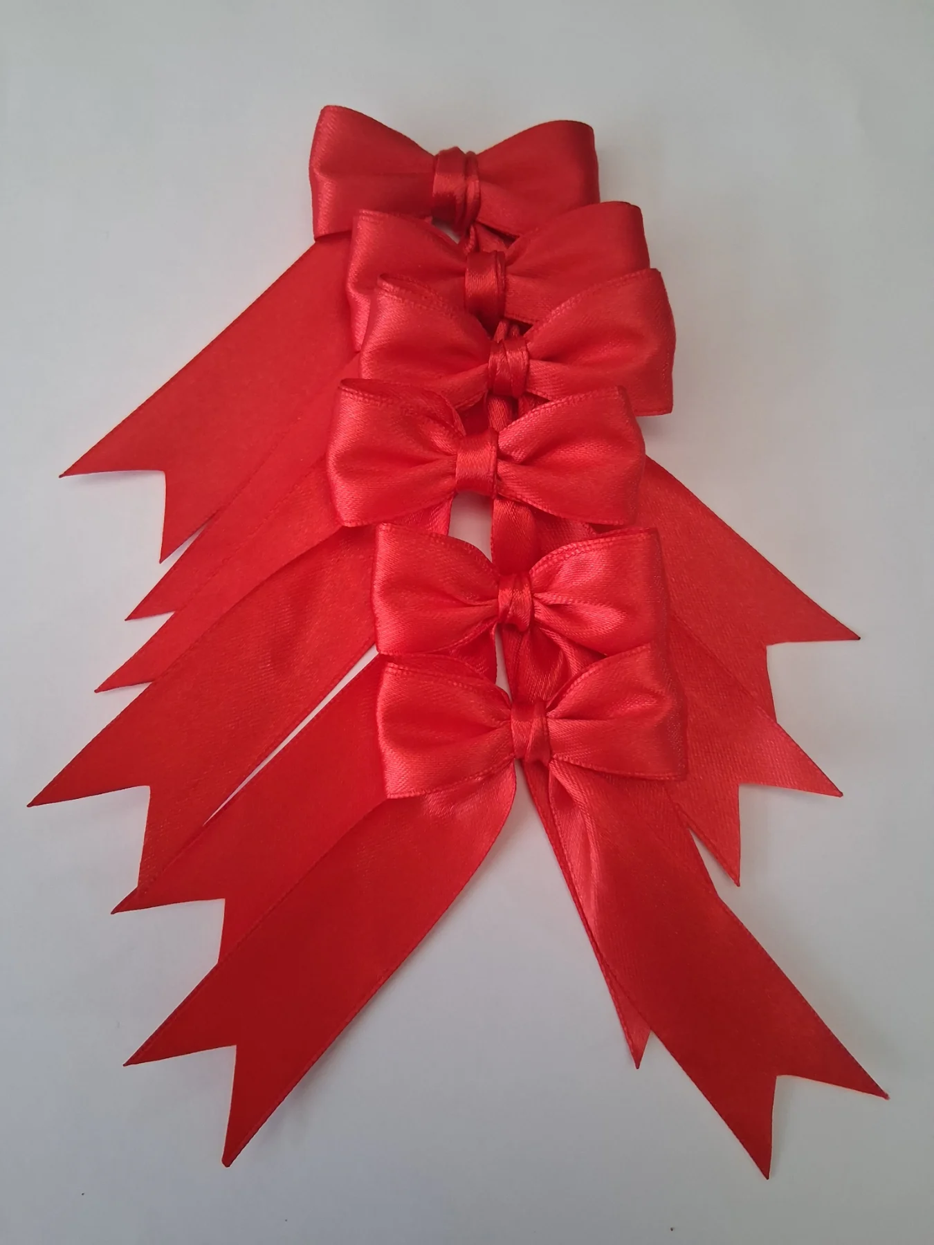 Satin red bows 12