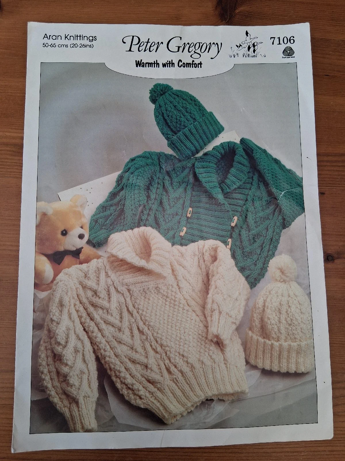 Aran baby knitting pattern