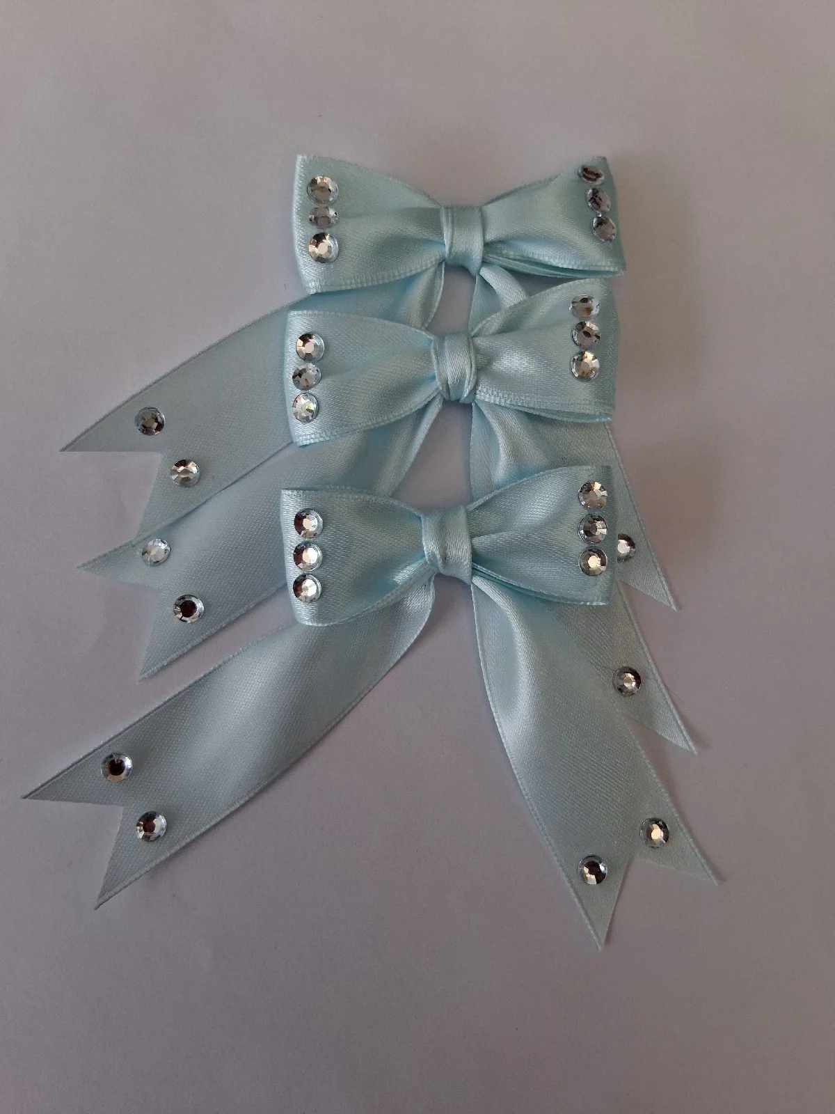 Light blue satin bows 6