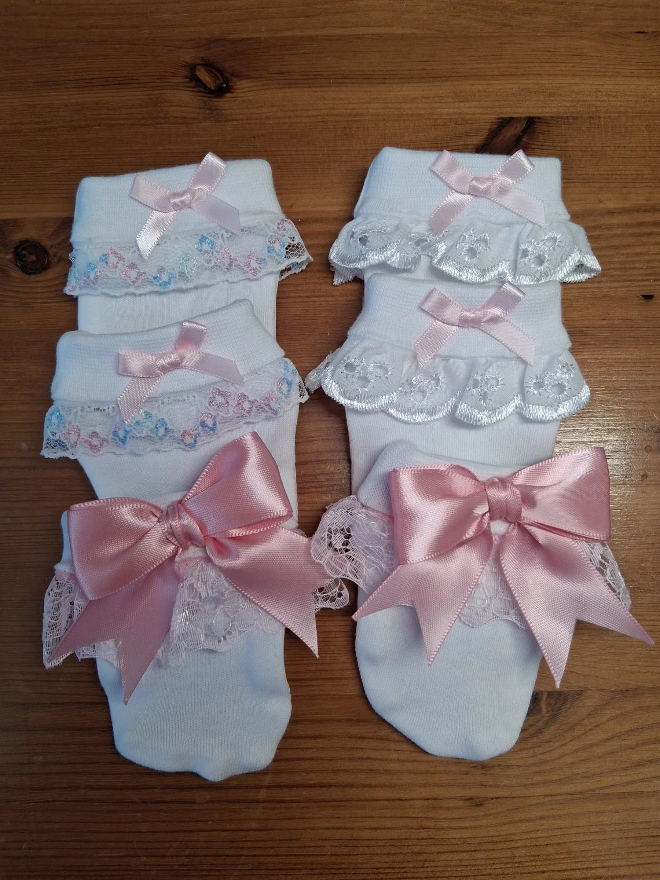 Baby girls anti scratch mittens gloves 3 pairs size newborn