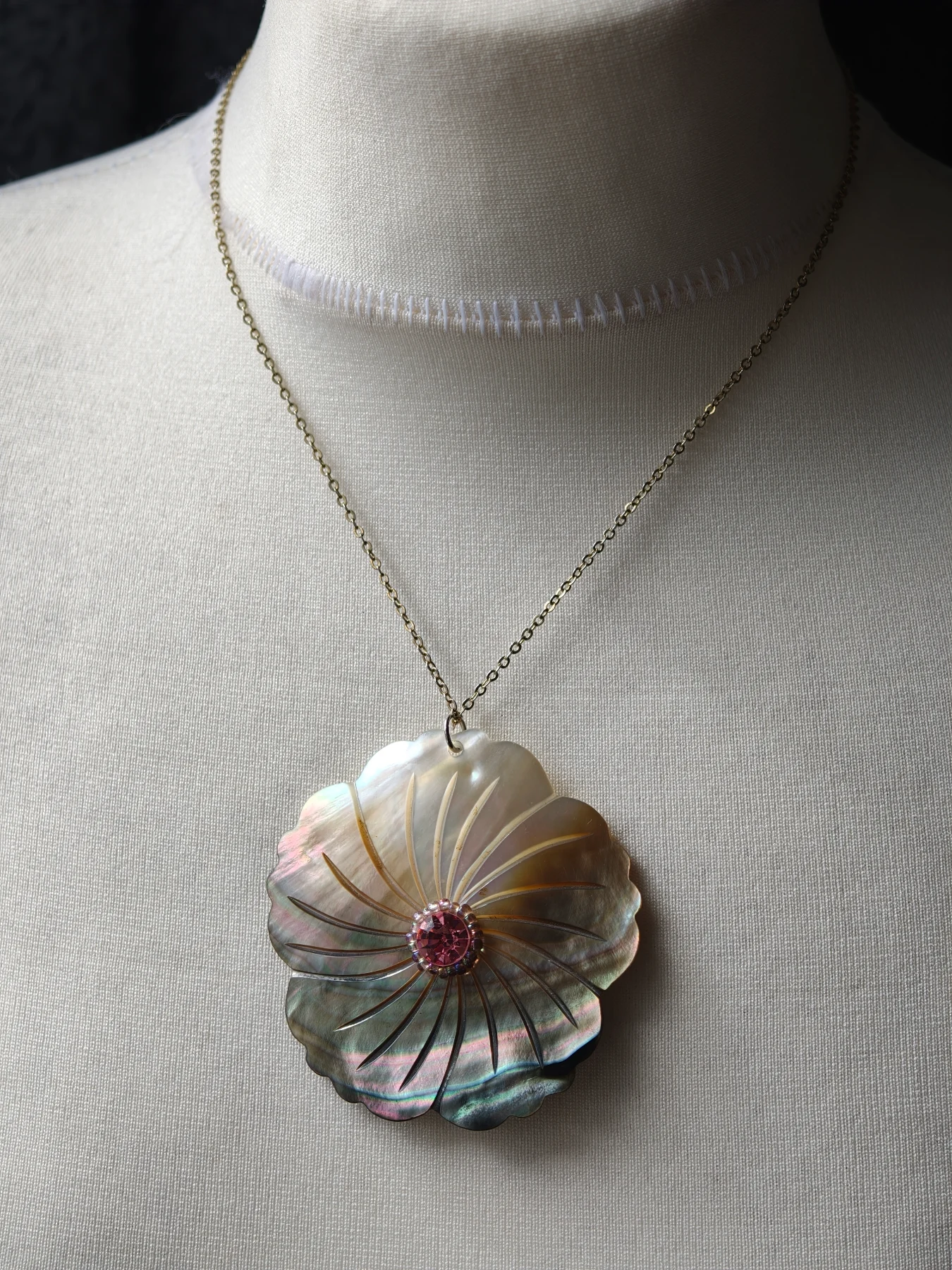 Vintage Mother of Pearl Necklace boho