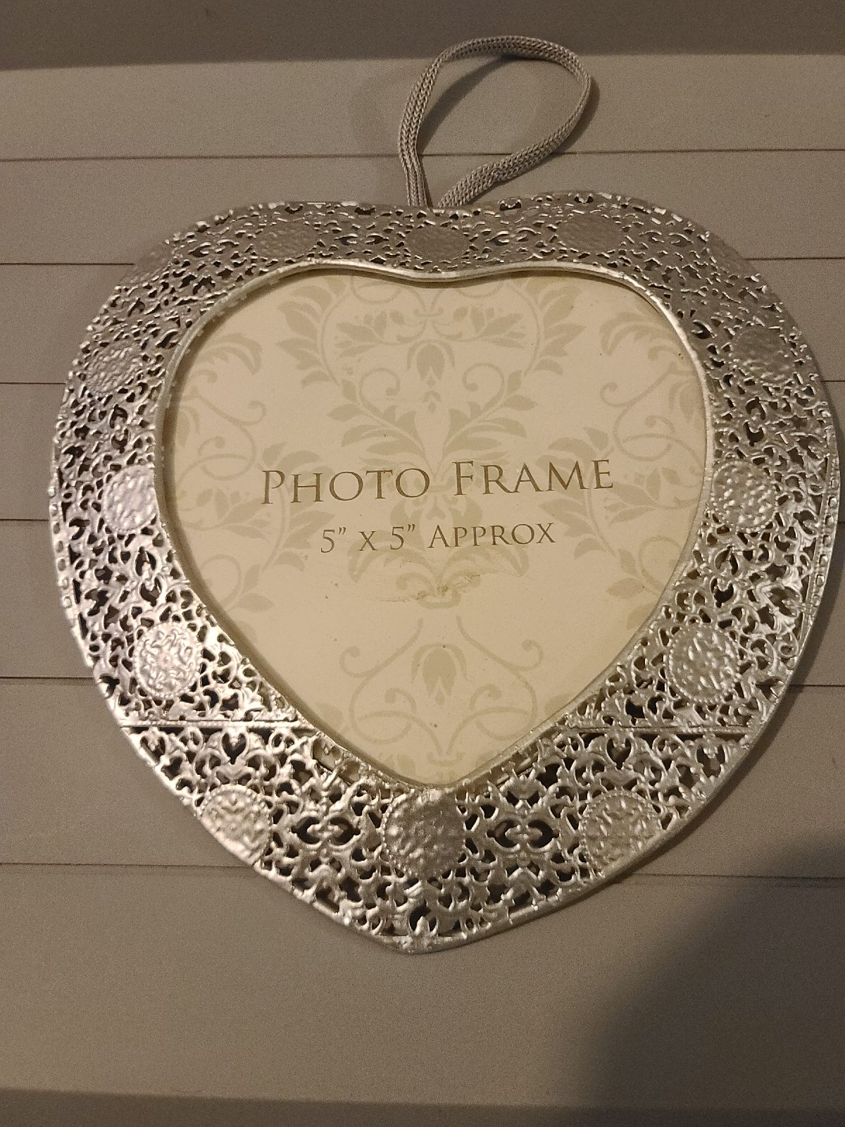 Heart shaped hanging photo frame