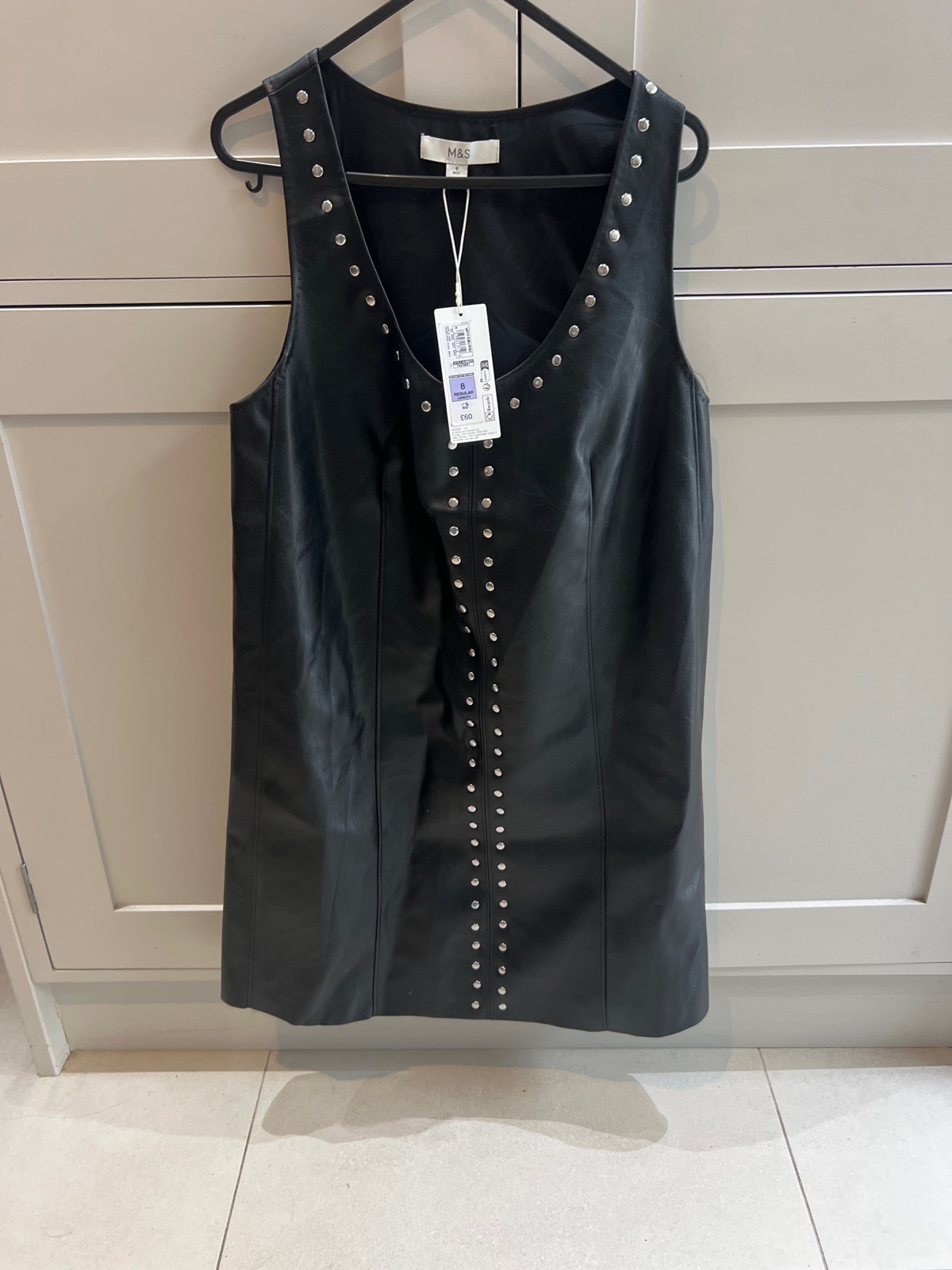 M&S dress studs black mini uk size 8