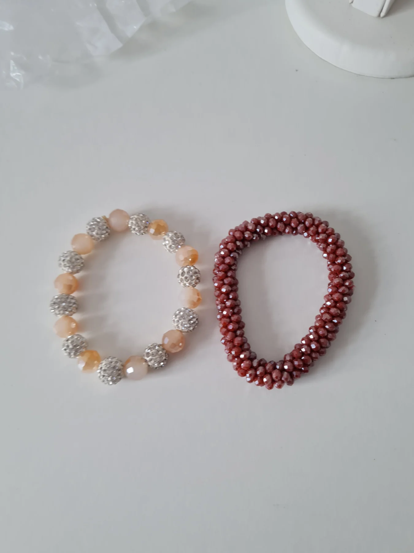 2 beaded bracelets