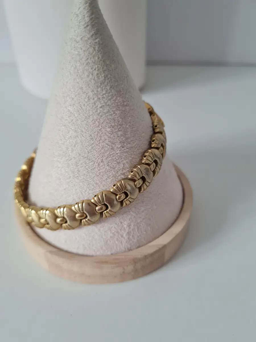 Gold tone link bracelet