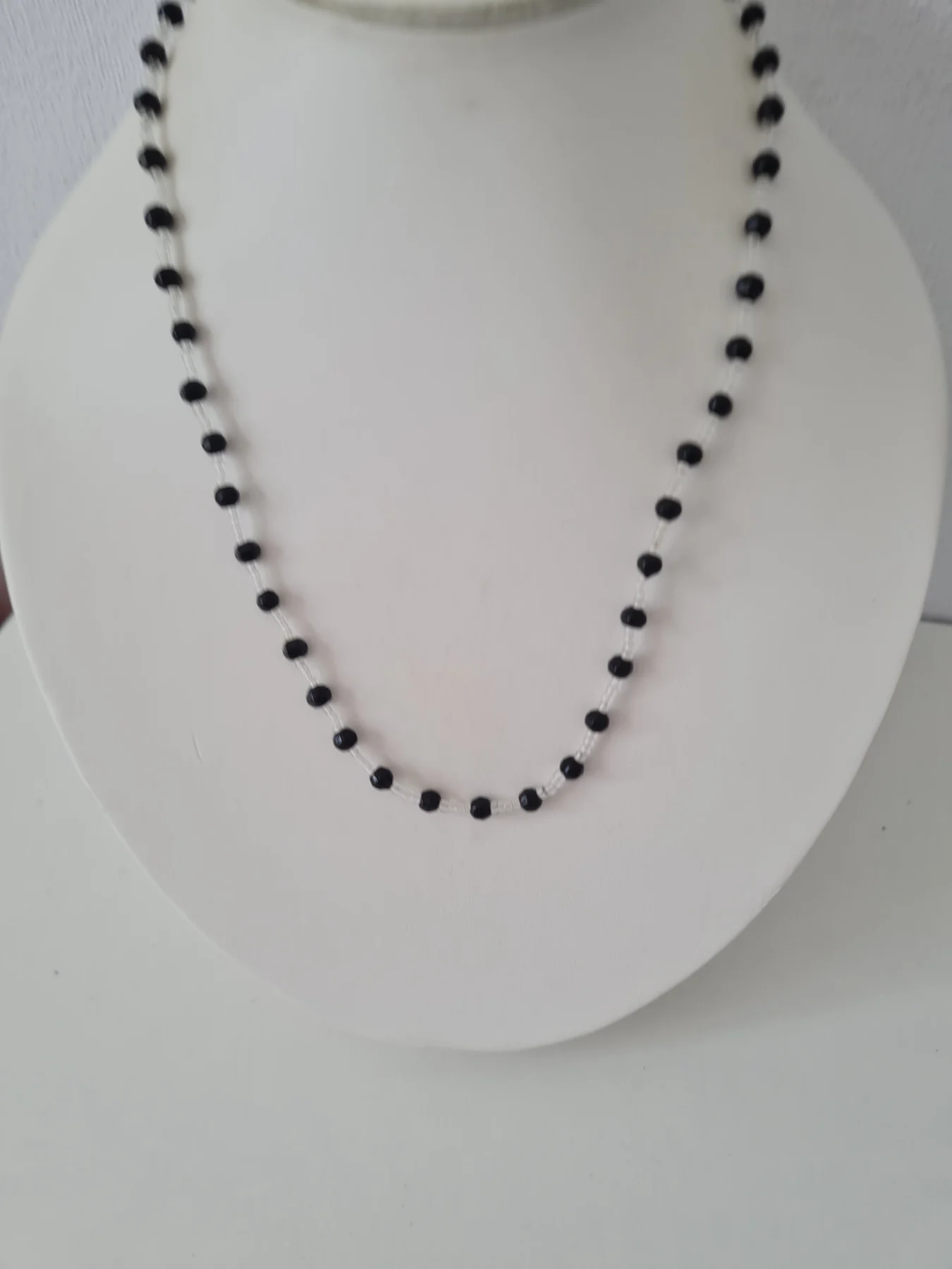 Black Clear beaded necklace