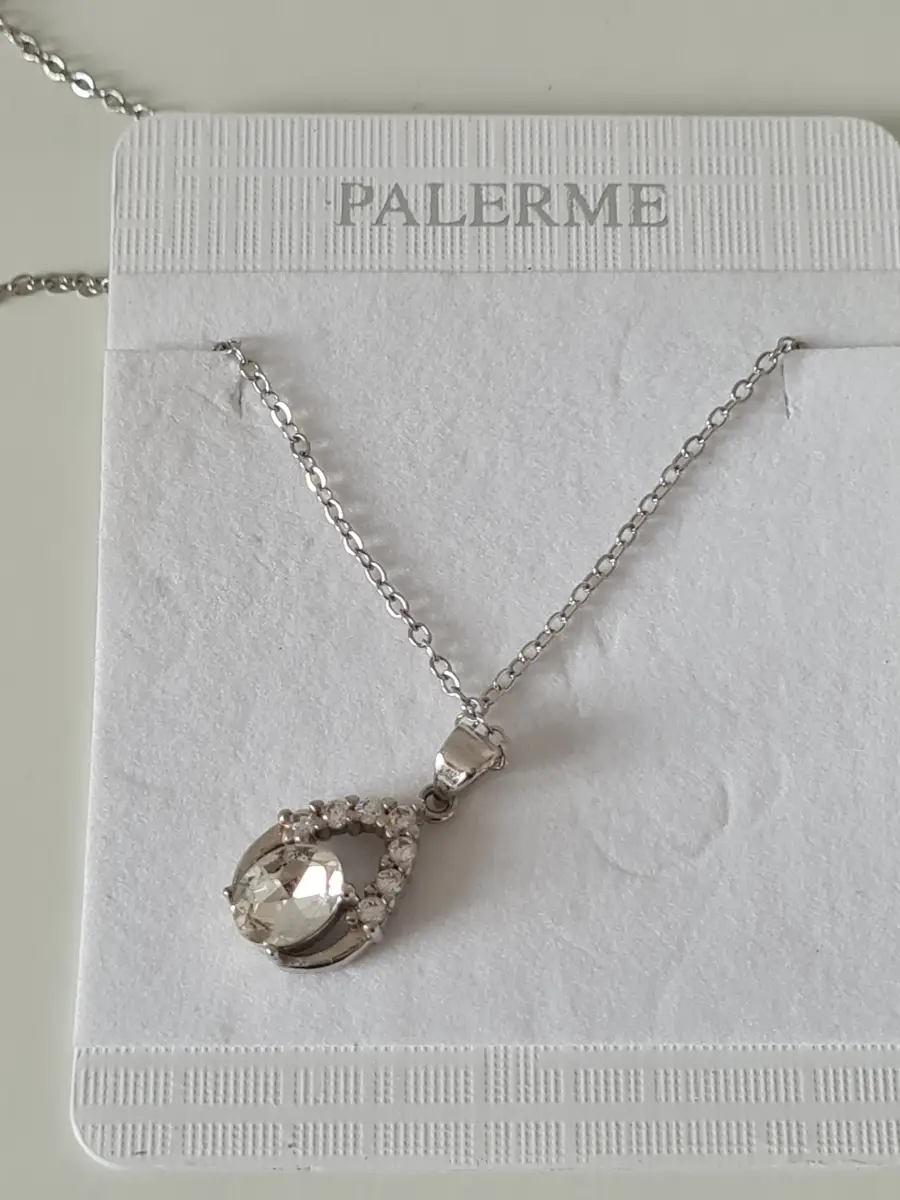 Palerme 925 Silver Crystal pendant necklace