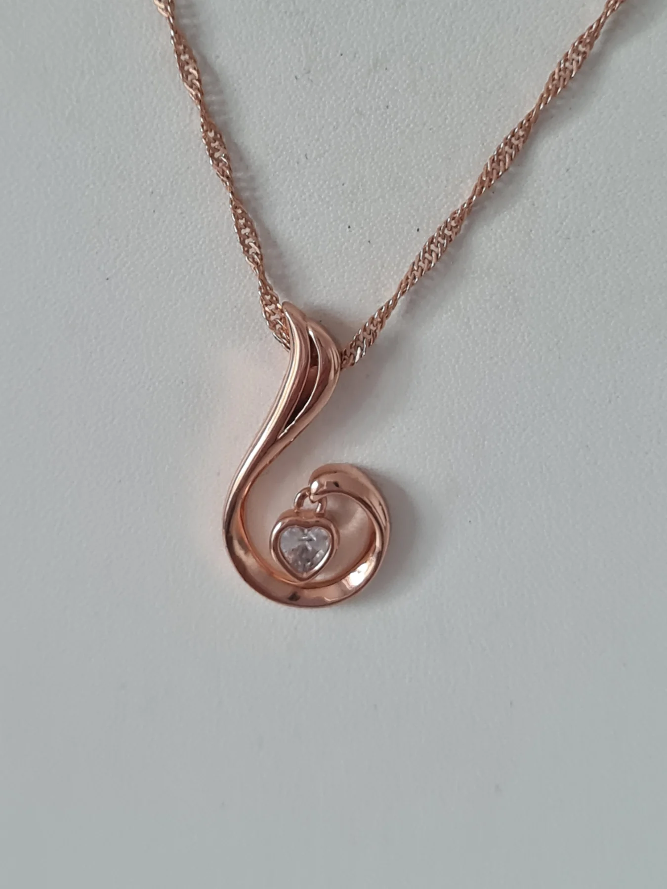 Equilibrium Rose gold tone pendant necklace