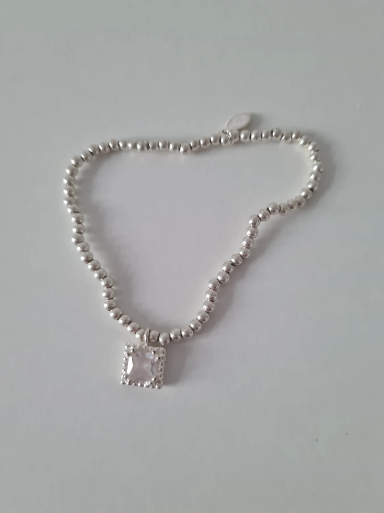 J J Joma Silver tone rhinestone bracelet