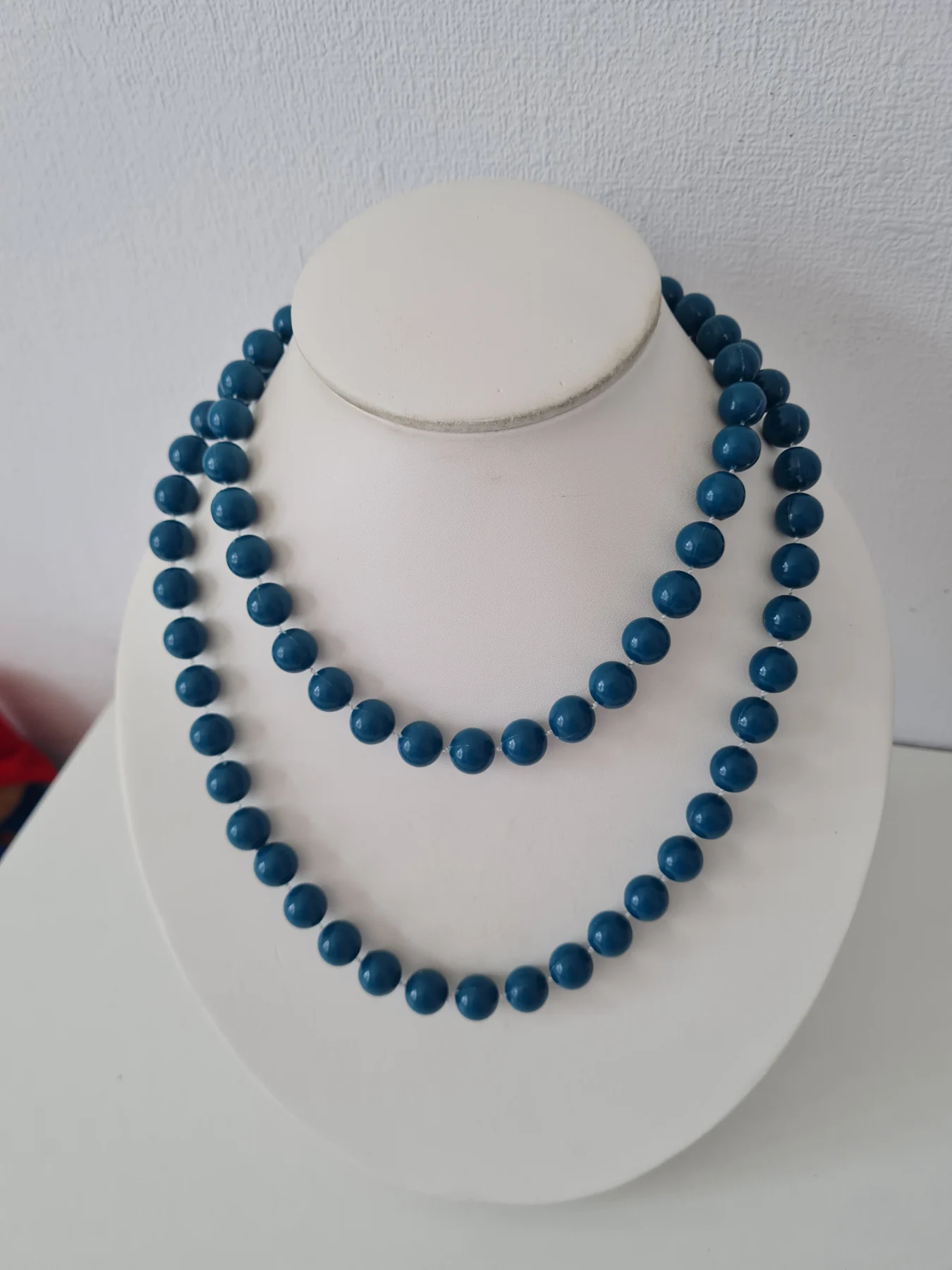Teal Green Plastic beaded necklace