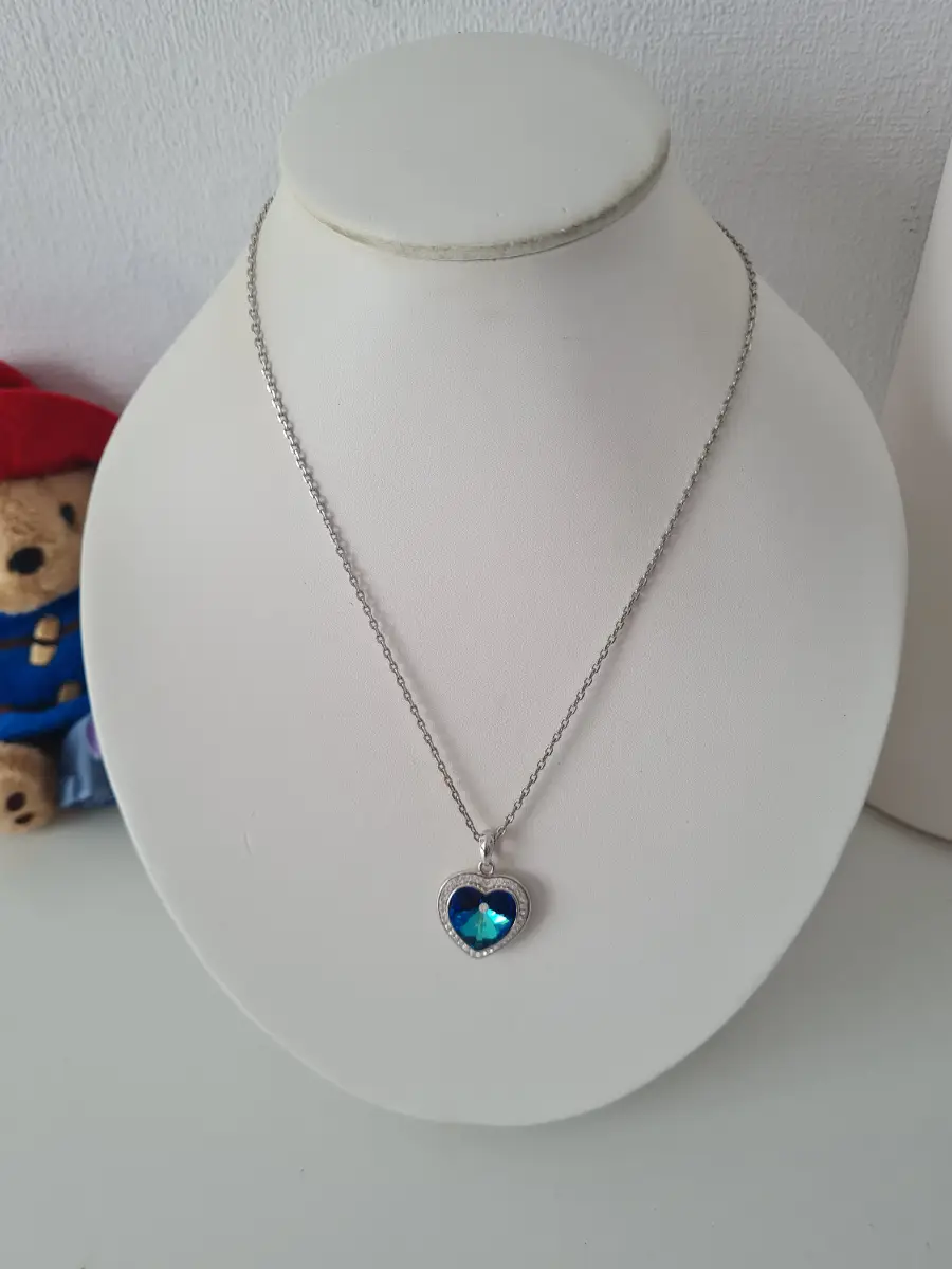 Blue Heart Pendant necklace