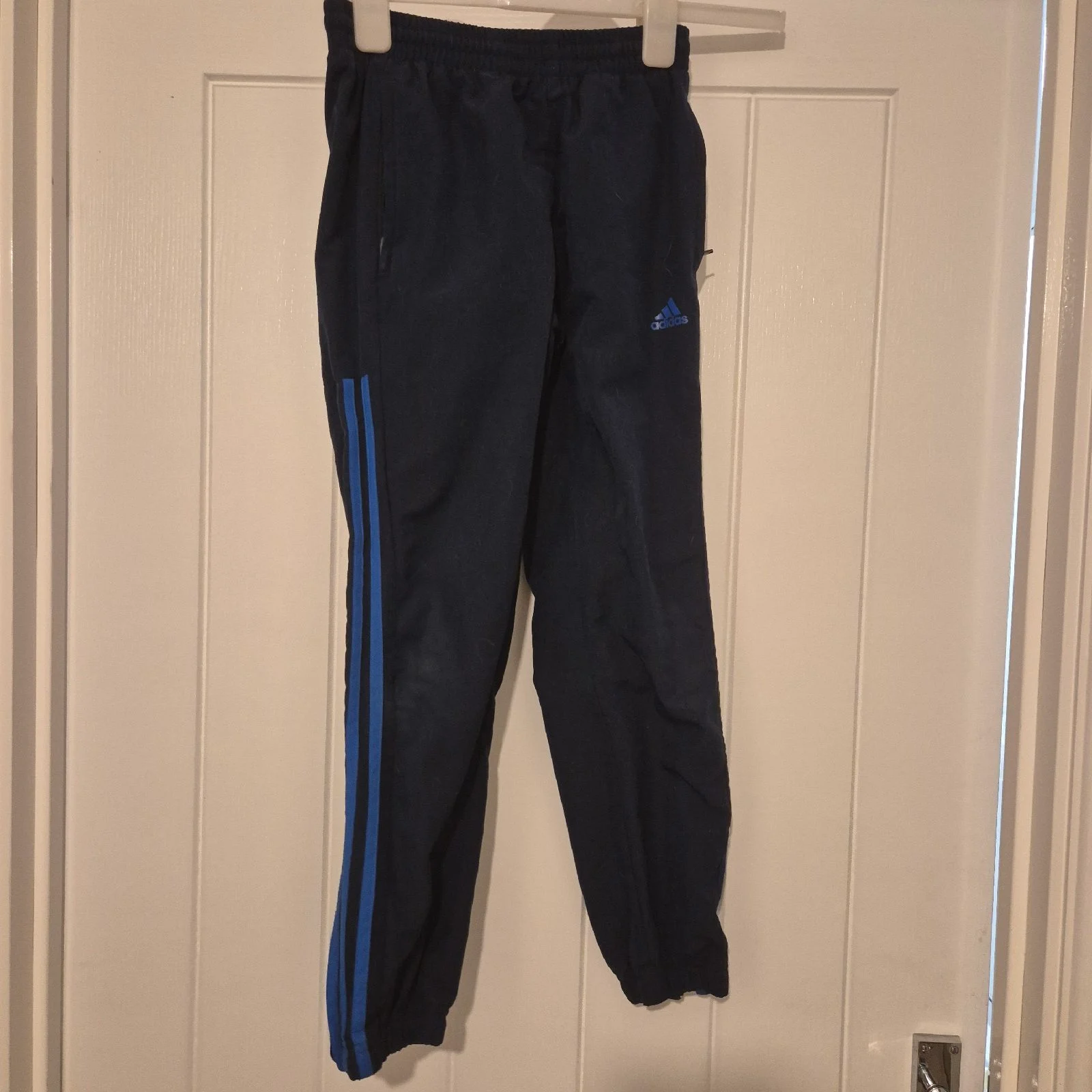 Navy boys Adidas tracksuit bottoms