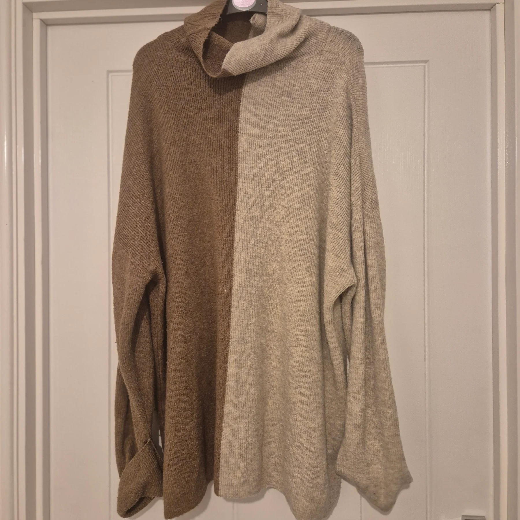 Plus size 2 tone turtleneck