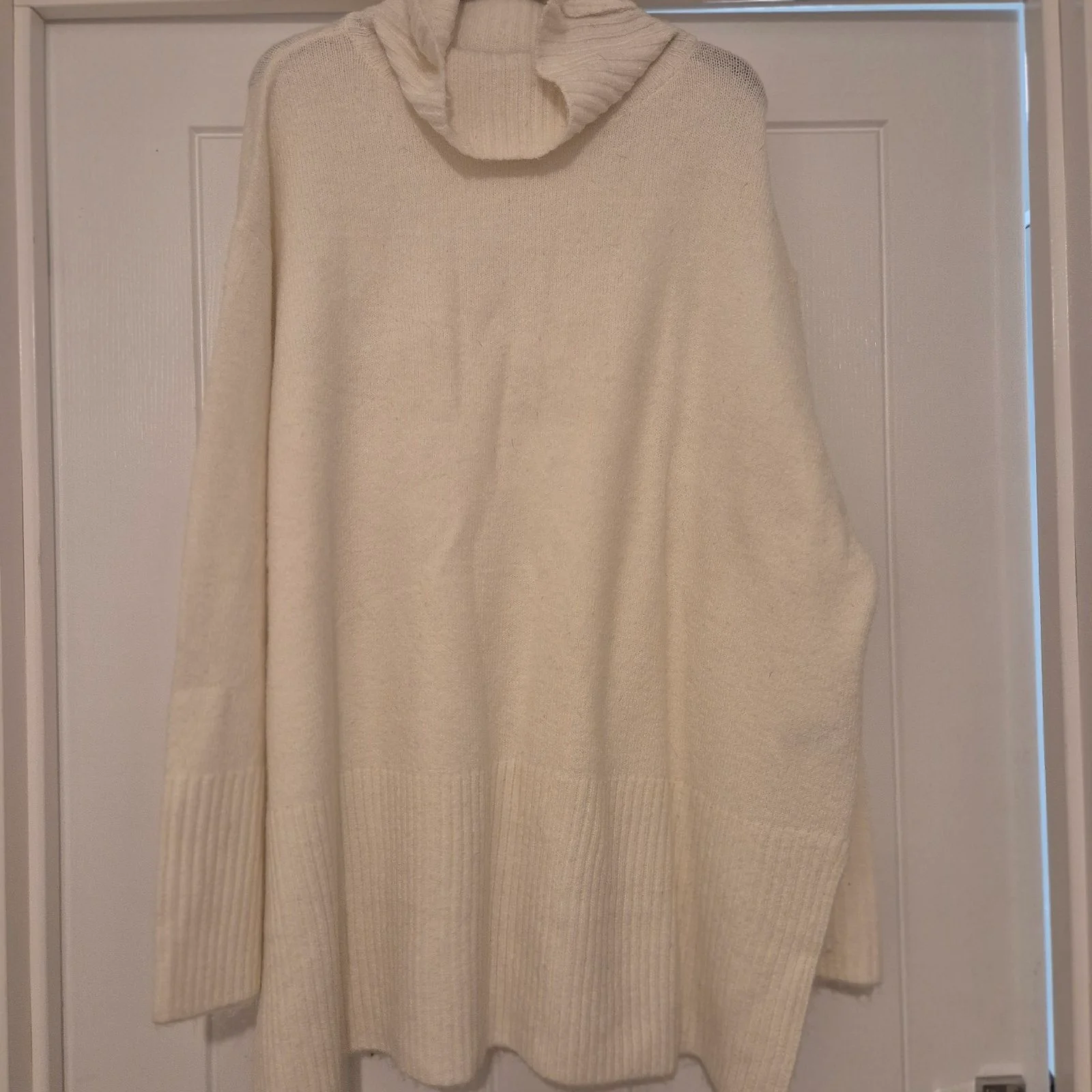 Plus size cream turtleneck