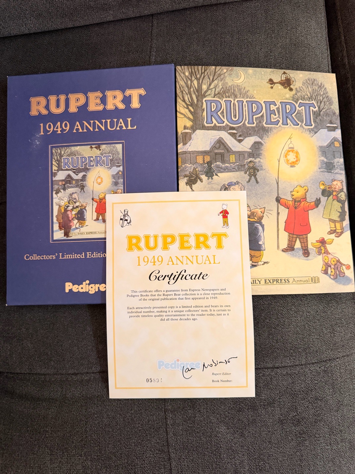 Rupert 1949 Annual - Collectors' Limited Edition Reproduction (Pedigree Books) With Certificate
