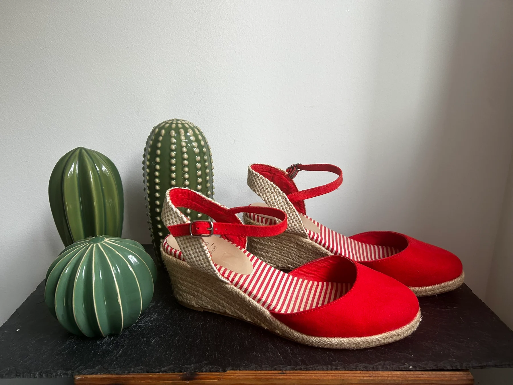 Gorgeous red wedges by M&S, size 6.5 wide fit