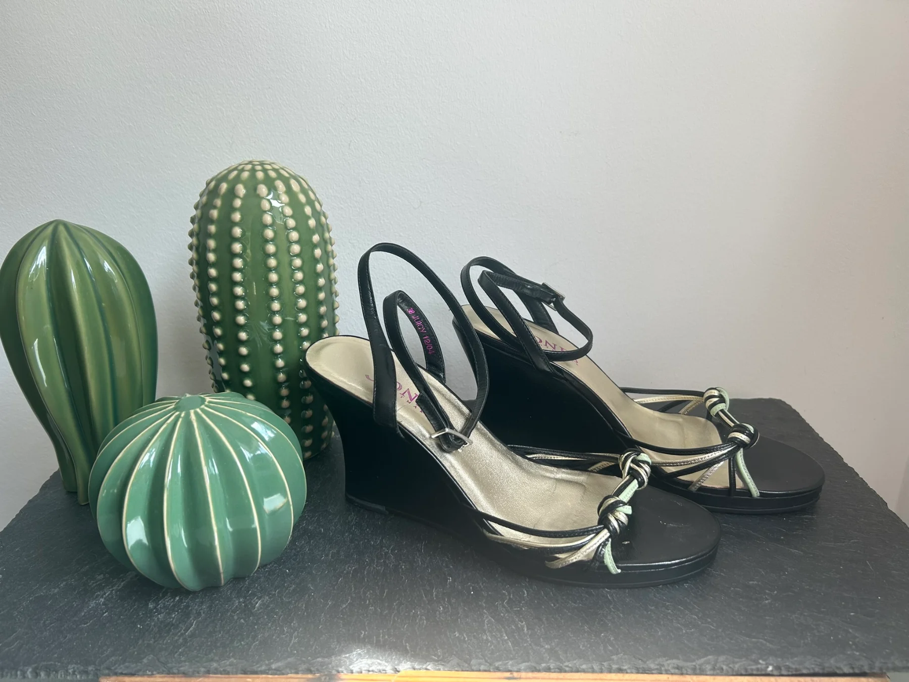 Gorgeous strappy wedges by Jones, size 5 / 38