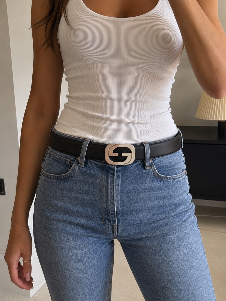 Authentic Vintage Gucci Leather Belt 8/32 Size 10/Small 12 - Excellent Condition