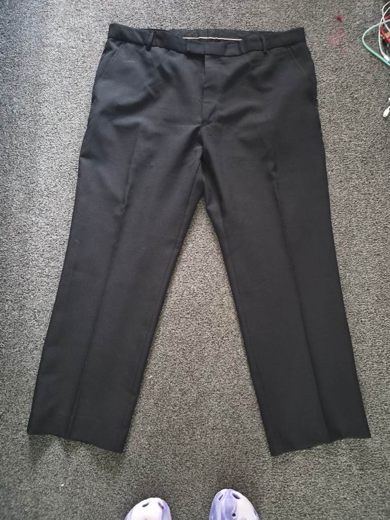 mens formal suit black trousers waist 39"