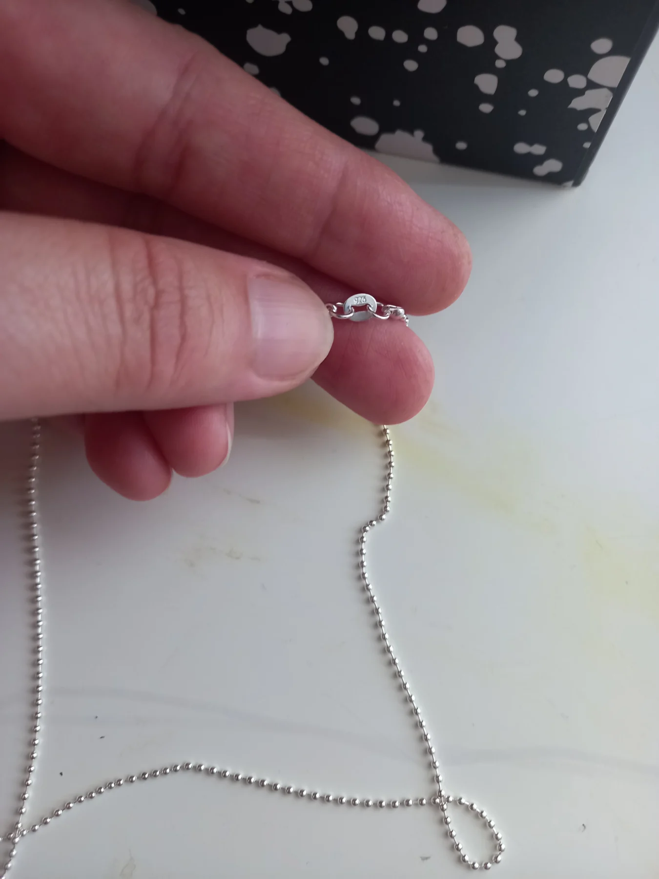 Women  beaded stamped chain