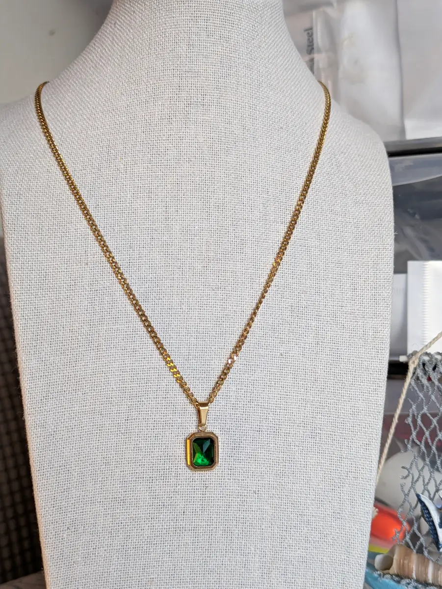 18K Gold Plated Crystal Necklace, Dainty Necklace, Minimalist Jewellery