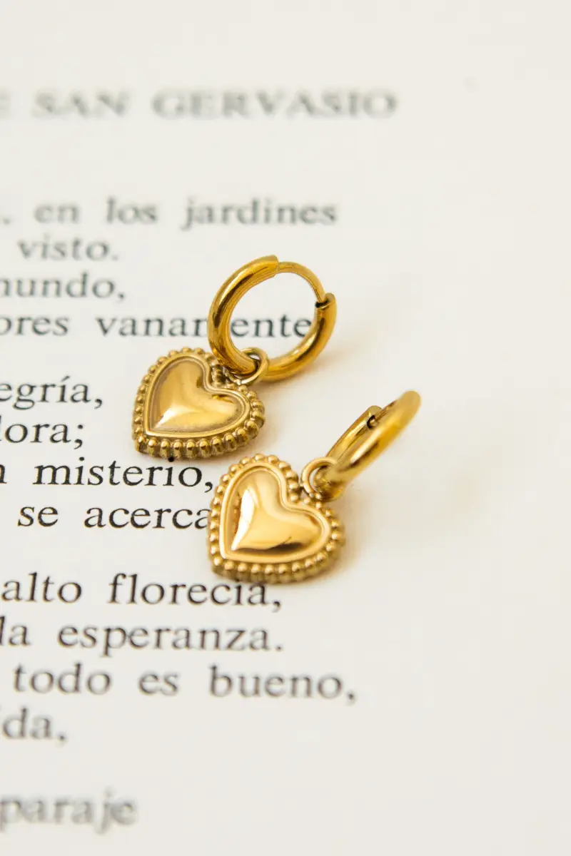 18K Gold Plated Heart Huggie Hoop Earrings, Small Hoops, Dainty Jewellery, Retro Earings