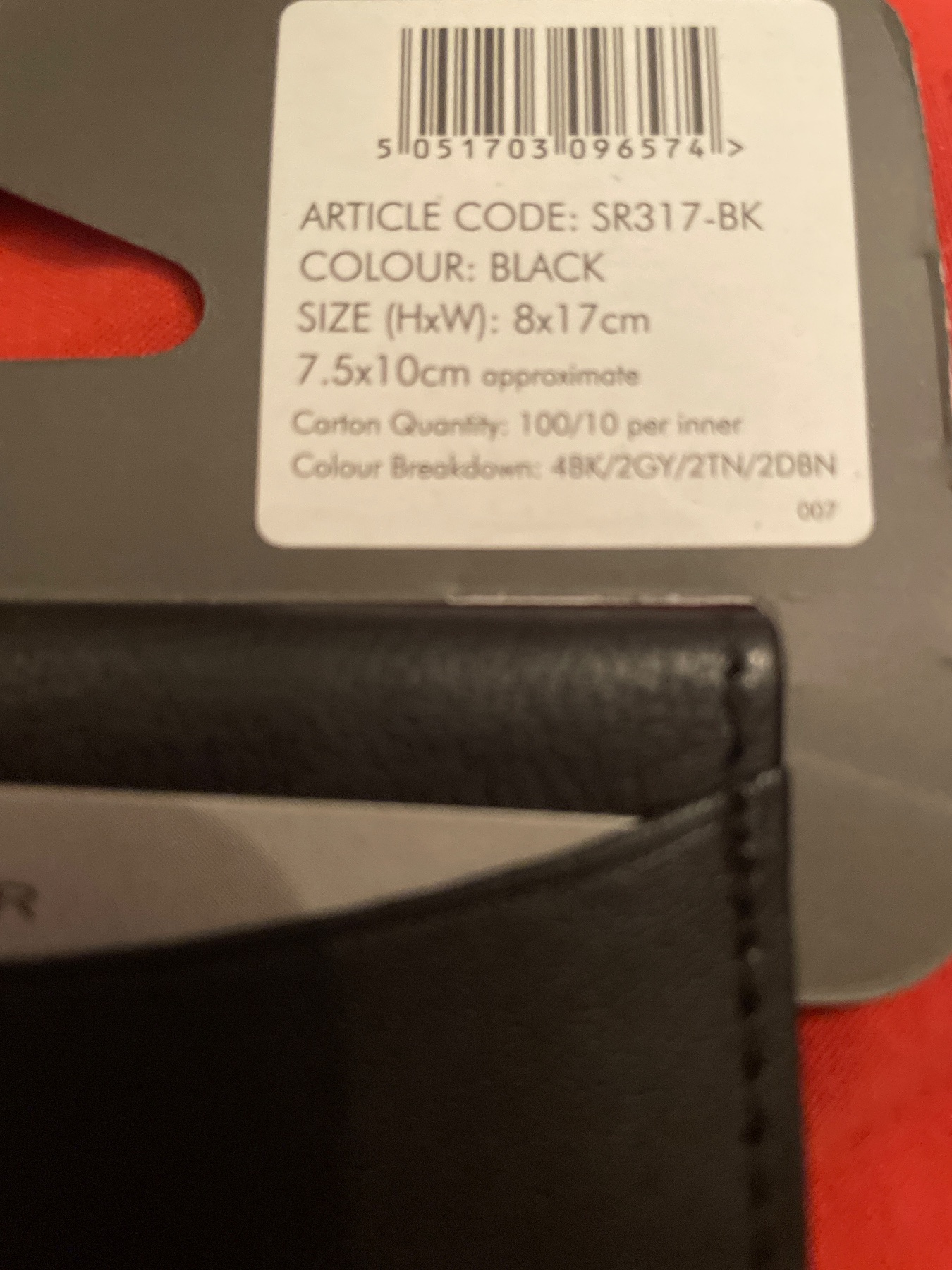 Genuine leather credit card holder