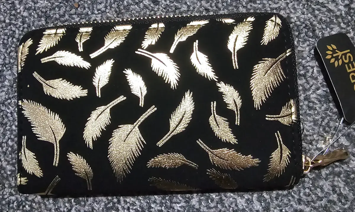 Lovely Forest purse black and gold Brand New
