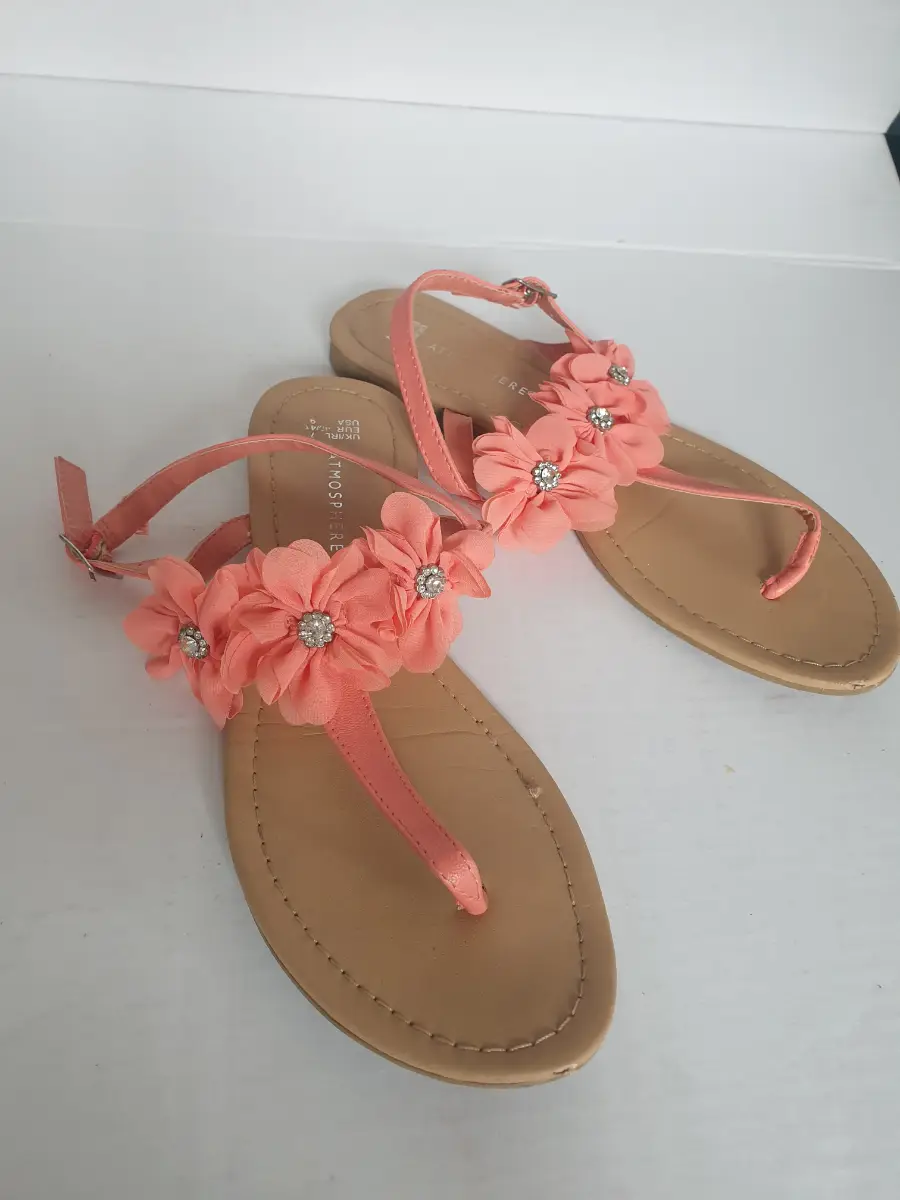 Peach Flower Sandals 7