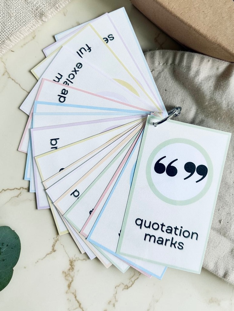 Punctuations Marks Symbols Flashcards Binder Ring Early Years Pre School Flash Cards.