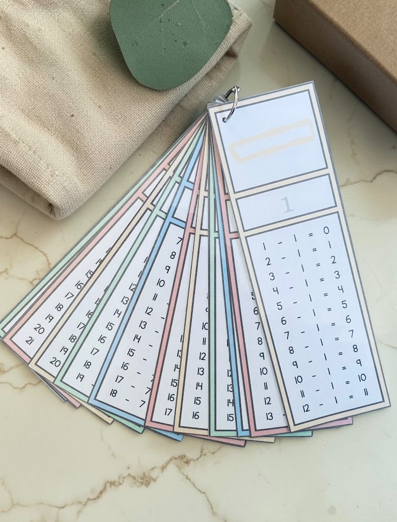 0-12 Subtraction Maths Flashcards Early Years Pre School Flash Cards Math EYFS.