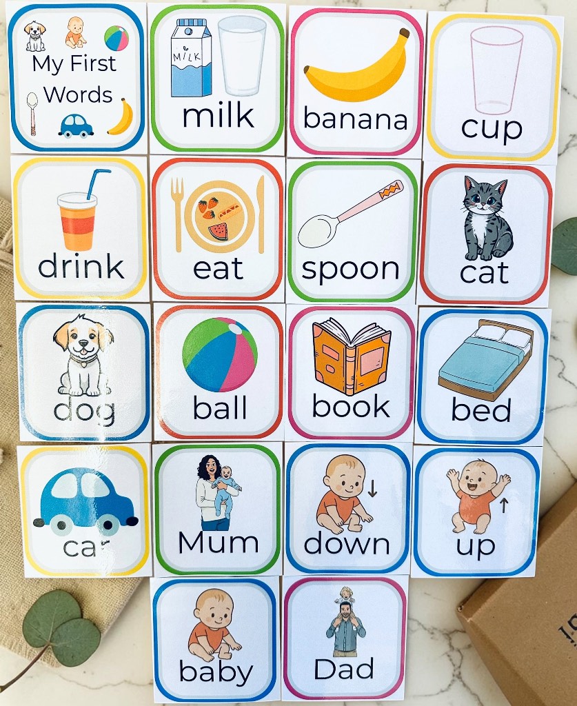 My First Words Flashcards Laminated Early Years Learning Pre School Children Flash Cards.