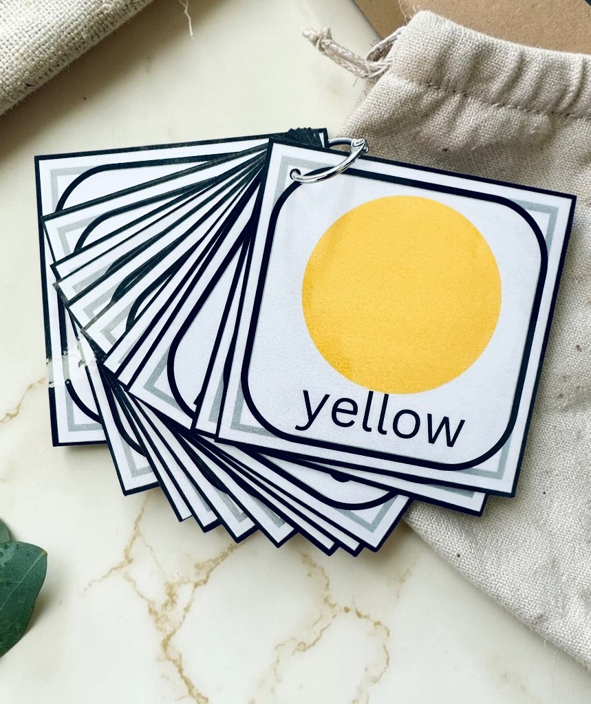 Colours Flashcards Book Early Years Pre School Children Education Flash Cards.