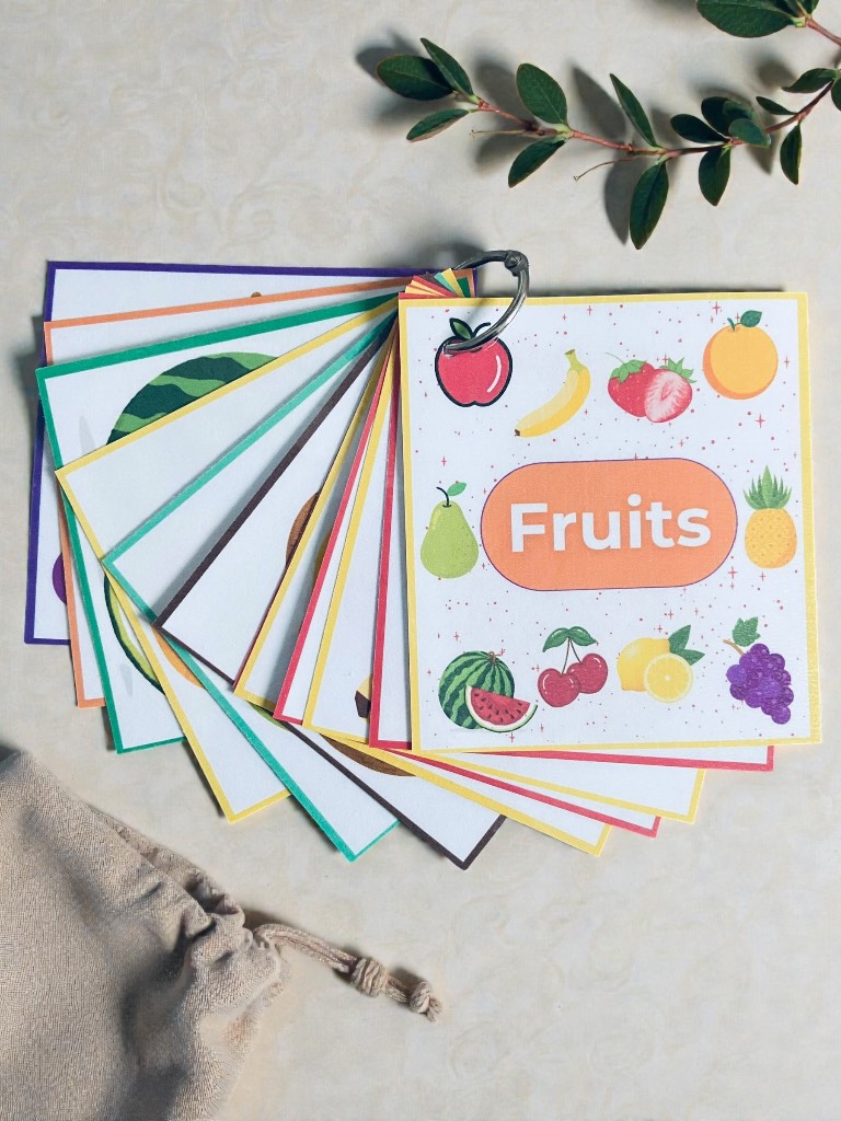 Fruits Flashcards Book Early Years Pre School Children Education Flash Cards.