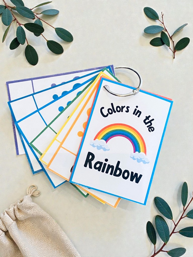 Colors of The Rainbow Flashcards Early Years Pre School Flash Cards.