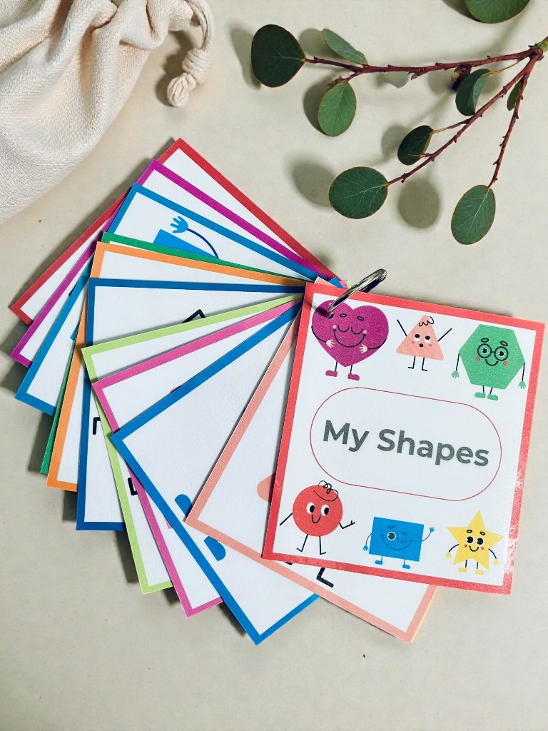 My Shapes Flashcards Book Early Years Pre School Children Education Flash Cards.