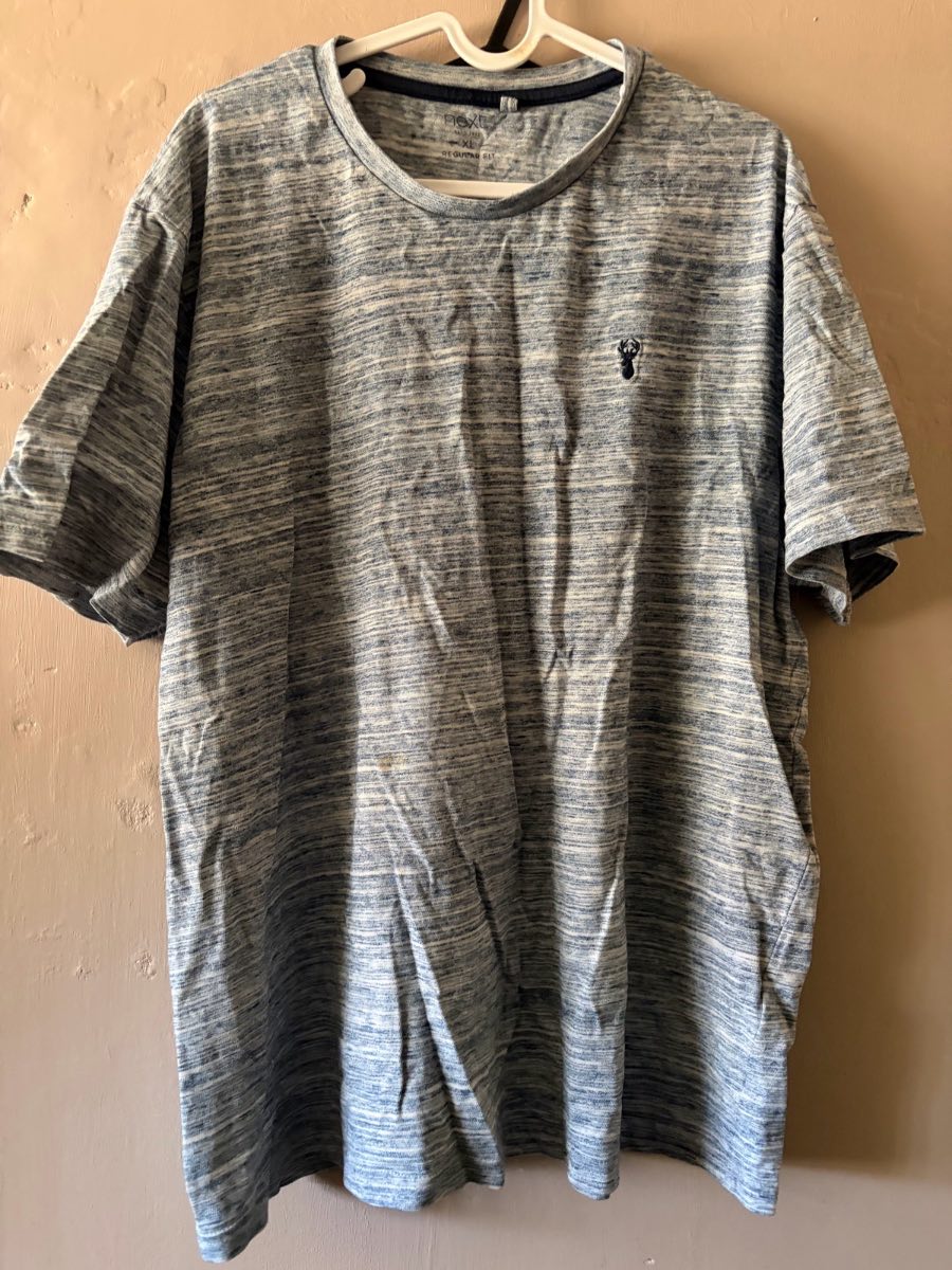 Next Grey Striped T-Shirt XL