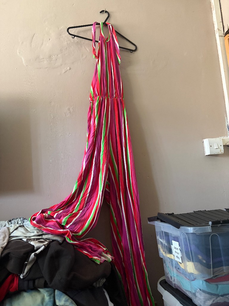 Dorothy Perkins pink maxi bodysuits slit Size 8
