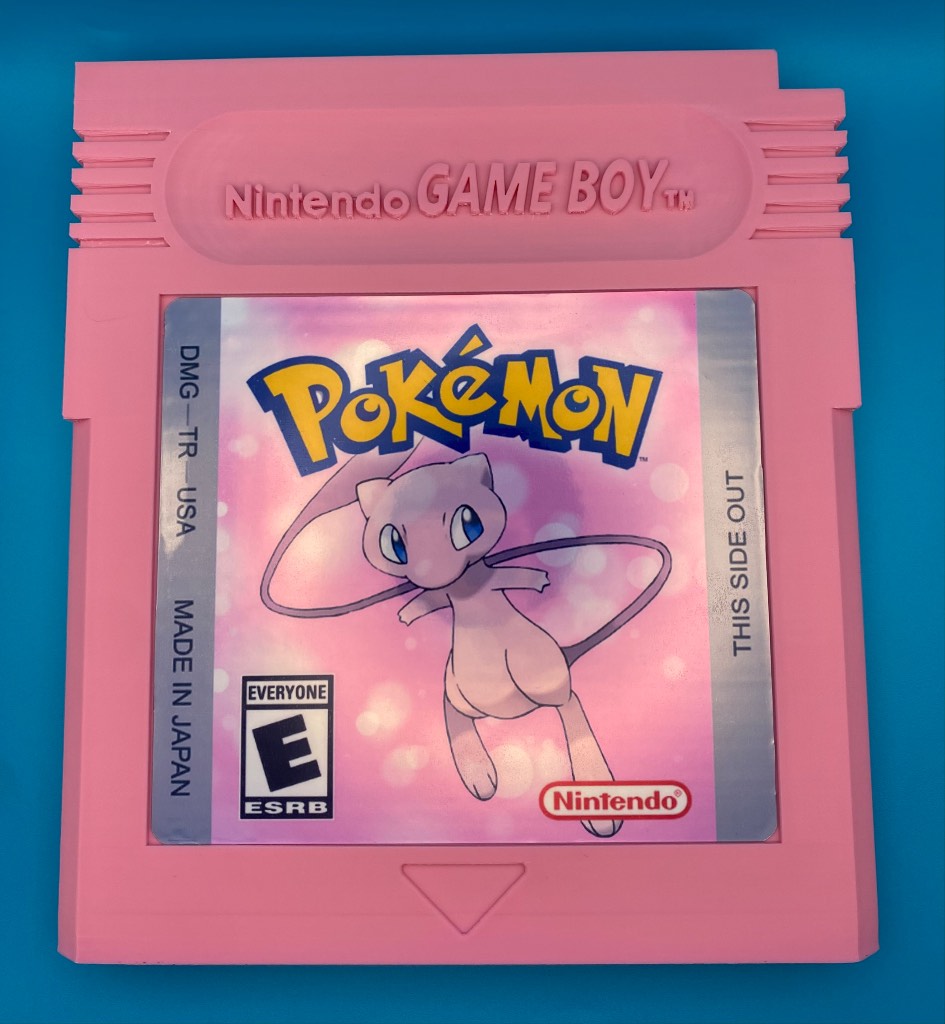 3D Printed Custom Gameboy Game Cartridge - Mew