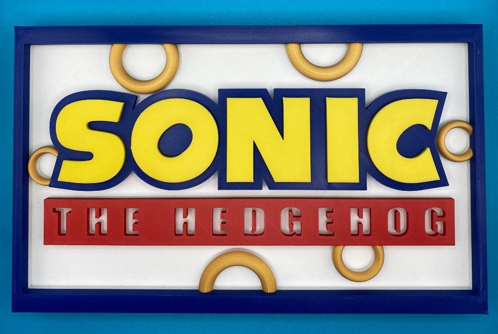3D Printed Sign - Sonic The Hedgehog