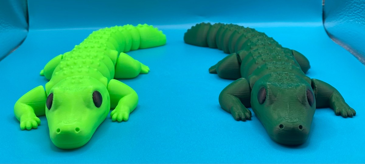 3D Printed Large Wiggle - Crocodile