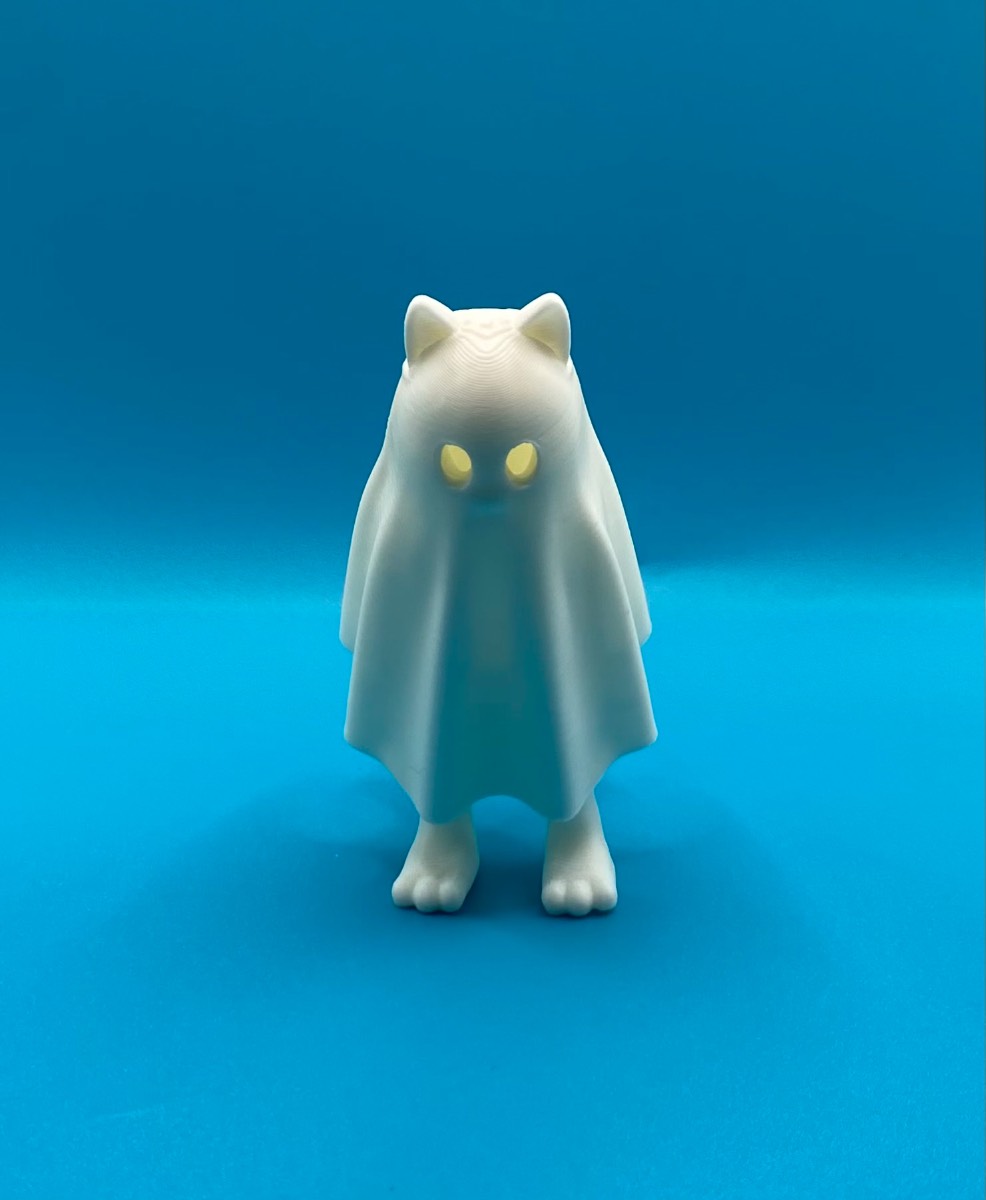 3D Printed Wiggle - Ghost Cat