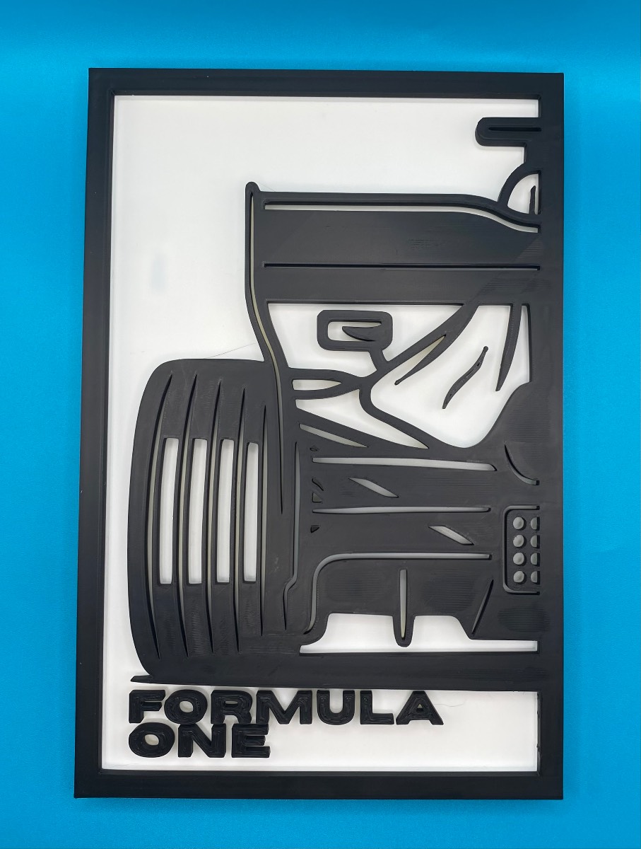 3D Printed Custom Car Plaque - Formula One