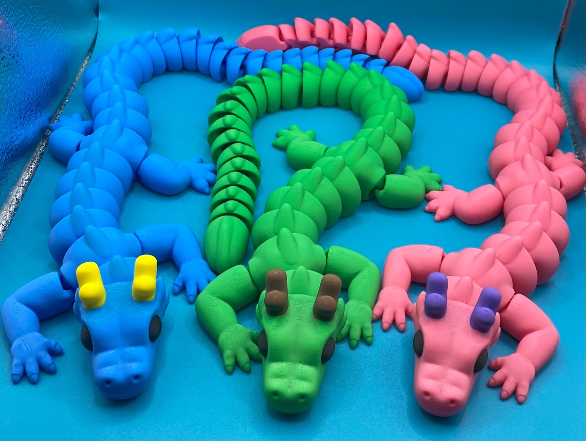 3D Printed Large Wiggle - Dragon